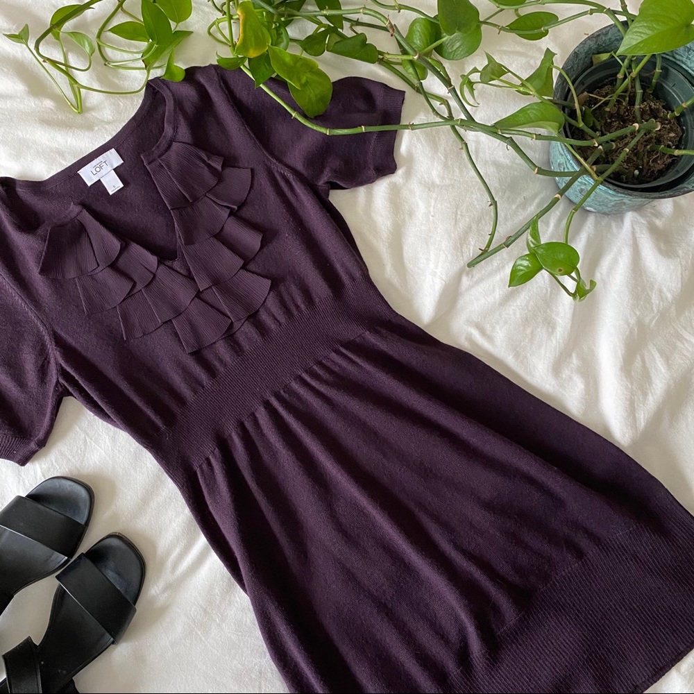 LOFT Violet Sweater Dress